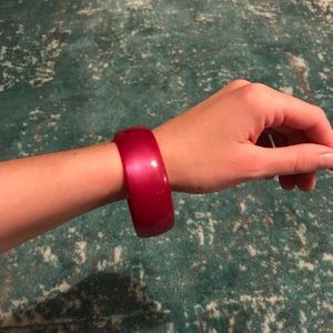 Vintage fuchsia pink bangle bracelet